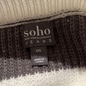 White and gray sweater